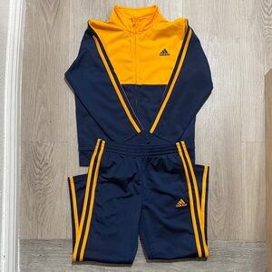 Adidas Dark Blue and Gold Tracksuit